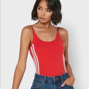 ADIDAS OG Spaghetti Strap Cotton RED Bodysuit